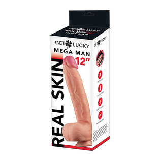 VIBEN DILDO GET LUCKY DUAL LAYER LIGHT 12"