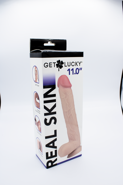 VIBEN DILDO GET LUCKY DUAL LAYER LIGHT 11"