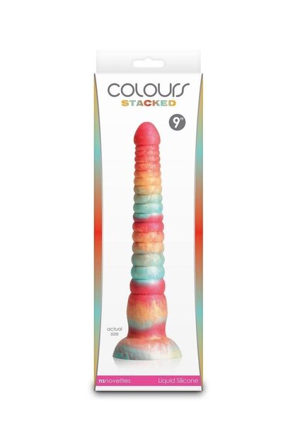 NS NOVELTIES DILDO COLOURS STACKED RIBBED