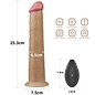 LOVETOY DILDO VIBE NATURE COCK W/REMOTE LIGHT 10"