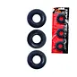 OXBALLS COCK RING RINGER PLUS NIGHT EDITION 3 PACK BLACK