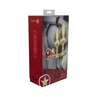 SHOTS ANAL PLUG SET OUCH MILIAN GOLD/RED