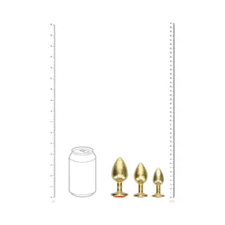 SHOTS ANAL PLUG SET OUCH MILIAN GOLD/RED