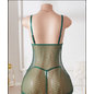 "O" HEAVENS NIGHTIE LACE W/ THONG GREEN