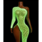 "O" HEAVENS BODYSTOCKING UV LEOPARD OS