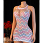 "O" HEAVENS DRESS CHEVRON PATTERN PASTEL OS
