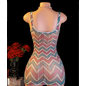 "O" HEAVENS DRESS CHEVRON PATTERN PASTEL OS
