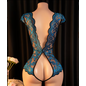"O" HEAVENS TEDDY CROTCHLESS LACE BLUE