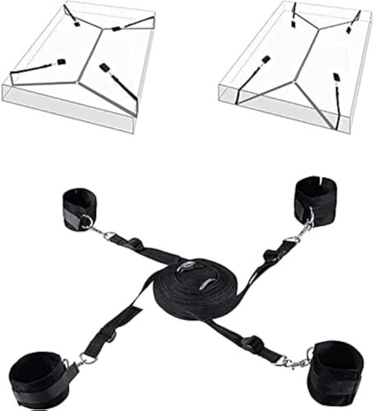 "O" HEAVENS BED RESTRAINTS BLACK