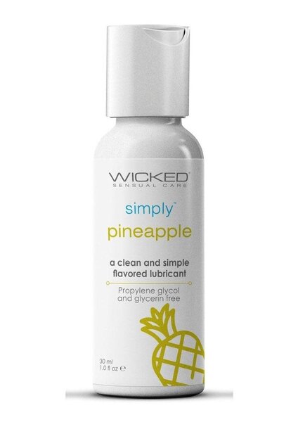 WICKED LUBE SIMPLY FLAVORED 1 OZ  PINEAPPLE