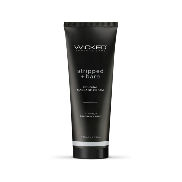 WICKED SENSUAL CARE MASSAGE CREAM 4 OZ  STRIPPED & BARE