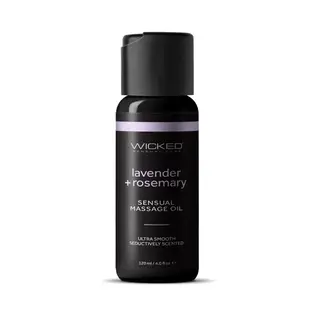 WICKED MASSAGE OIL   LAVENDER & ROSEMARY 4 OZ