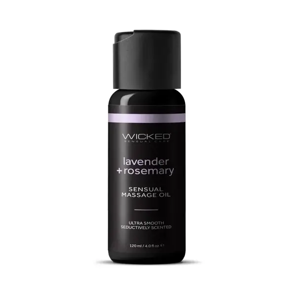 WICKED MASSAGE OIL   LAVENDER & ROSEMARY 4 OZ