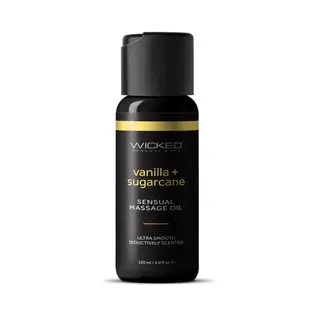 WICKED MASSAGE OIL   VANILLA & SUGARCANE 4 OZ