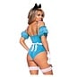 LEG AVENUE COSTUME MISS ALICE GARTER BODYSUIT 4 PIECE SET LARGE