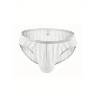 "O" HEAVENS B2G1F MENS BRIEF STRIPED WHITE LARGE