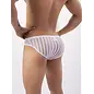 "O" HEAVENS B2G1F MENS BRIEF STRIPED WHITE LARGE