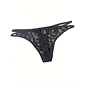 "O" HEAVENS B2G1F MENS THONG LACE  BLACK LARGE