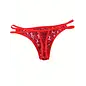 "O" HEAVENS B2G1F MENS THONG LACE RED LARGE