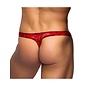 "O" HEAVENS B2G1F MENS SEXY THONG LACE RED EXTRA LARGE