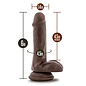 BLUSH COVERBOY DILDO TOP GUN TOMMY CHOCOLATE 6.5"