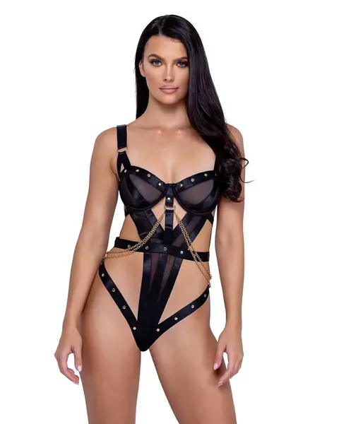 ROMA TEDDY STUDS & KISSES BLACK XL