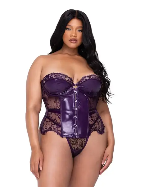 ROMA BUSTIER & PANTY SET  SUGAR PLUM