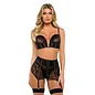 ROMA SKIRT AND GARTER BELLA NOIR SET