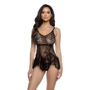 ROMA NIGHTIE MIDNIGHT KISS  BLACK XS