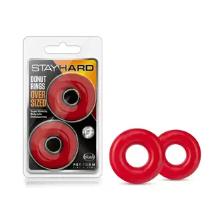 STAY HARD COCK RING DONUT OVERSIZED 2 PACK