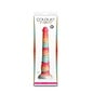 NS NOVELTIES COLOURS STACKED RIBBED DILDO RED/GOLD 9"