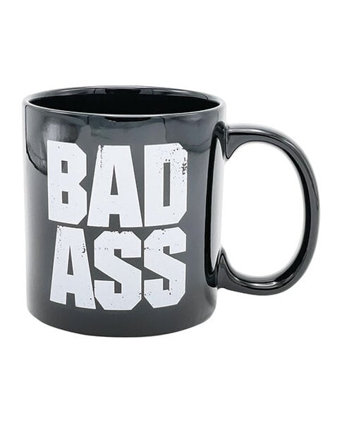 ISLAND DOGS MUG GIANT CUP OF  BADASS BLACK