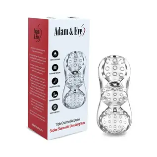 ADAM & EVE STROKER TRIPLE BALL CHAMBER CLEAR