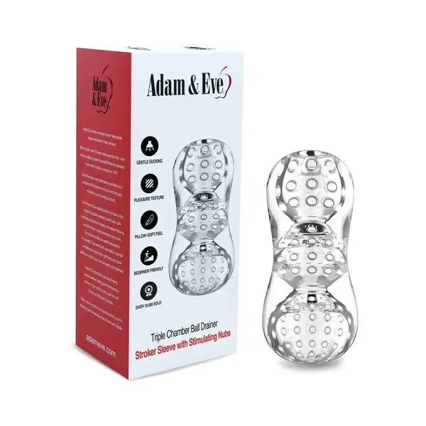 ADAM & EVE TRIPLE BALL CHAMBER STROKER CLEAR