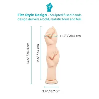 COTR INC B VIBE DOUBLE FIST DILDO LIGHT 13.5"