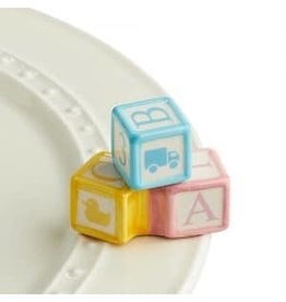 Nora Fleming Baby Blocks Mini RETIRED