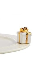 Nora Fleming White Gift Mini RETIRED
