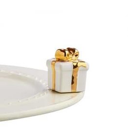 Nora Fleming White Gift Mini RETIRED