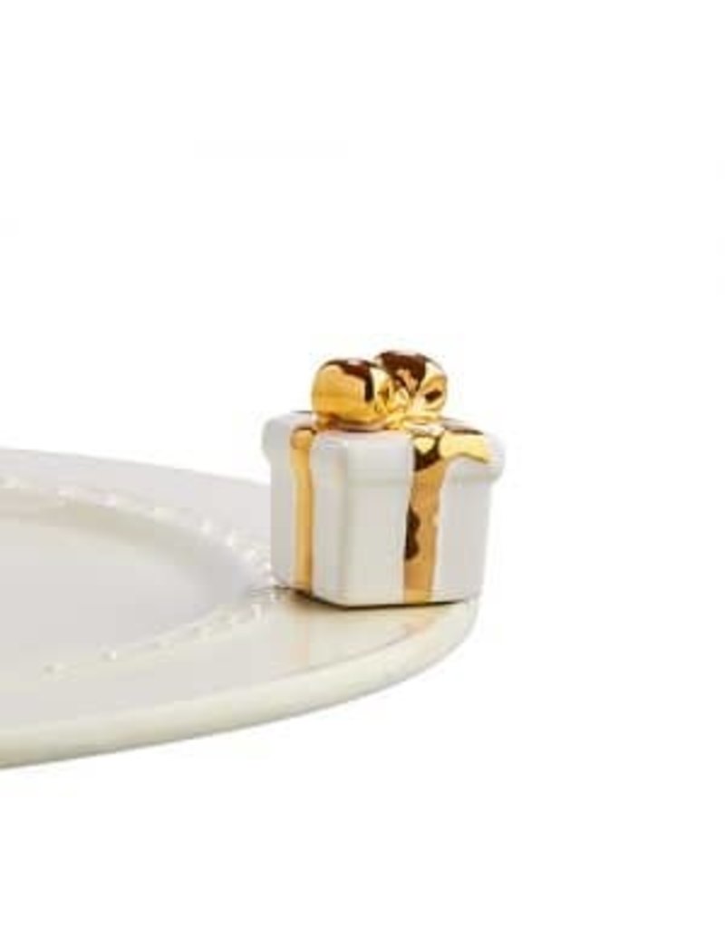 Nora Fleming White Gift Mini RETIRED