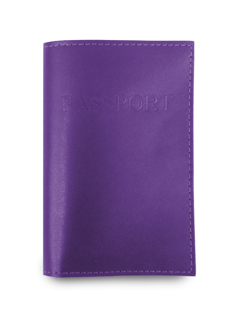 Cute Sludge Printed Passport Leather Cover Pink Purple Print 