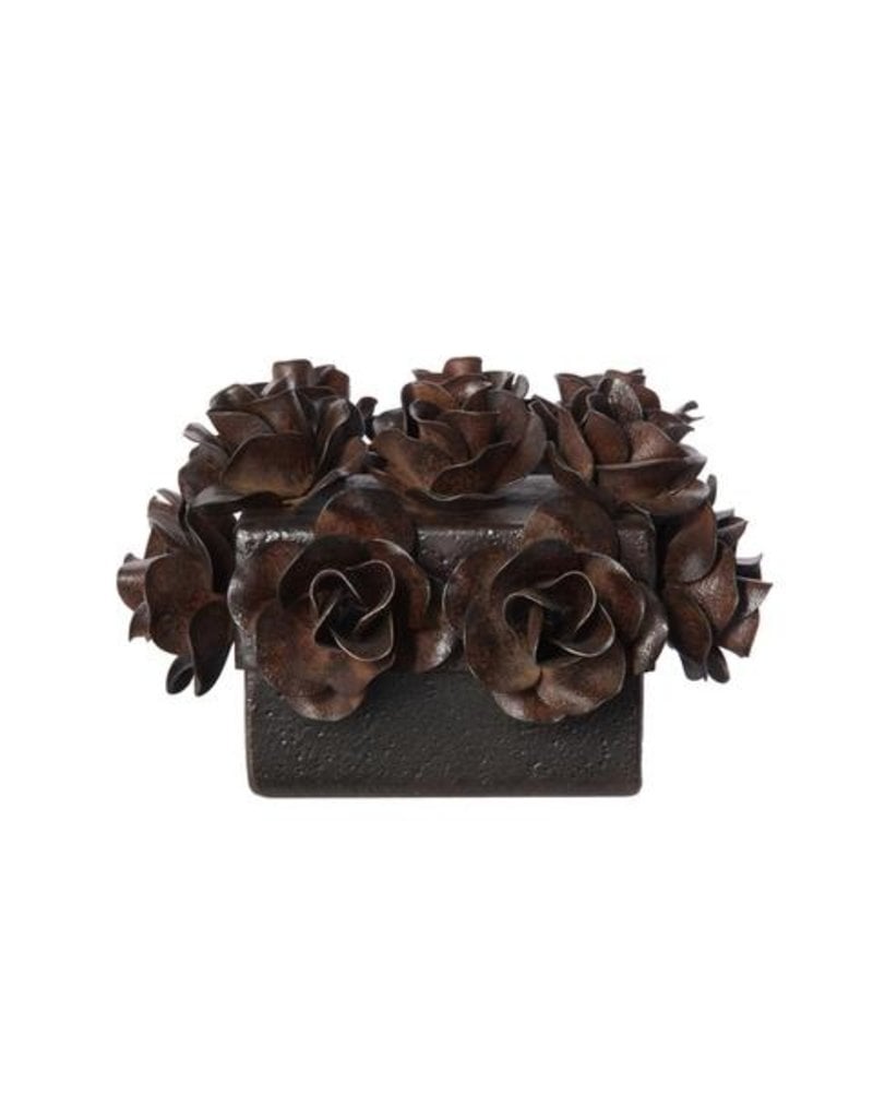 Jan Barboglio Flores Box with Forged Iron Roses