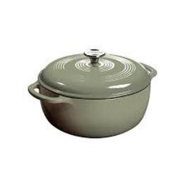 Lodge Cast Iron 6 QT Enamel Dutch Oven - Desert Sage