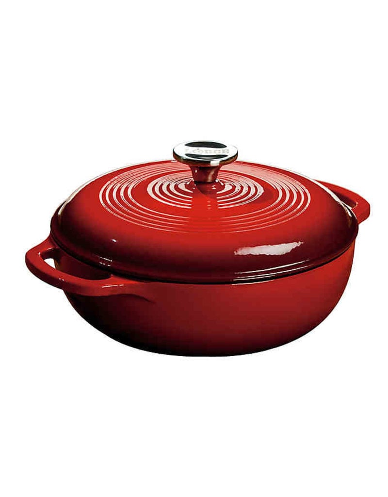 Lodge Cast Iron 6 Quart Enameled Dutch Oven in Red