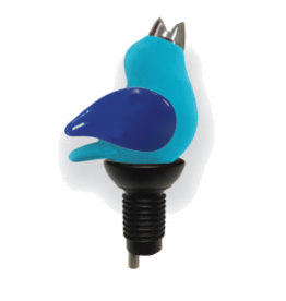 Chirpy ChirpyTop Wine Pourer - Cobalt/Aqua