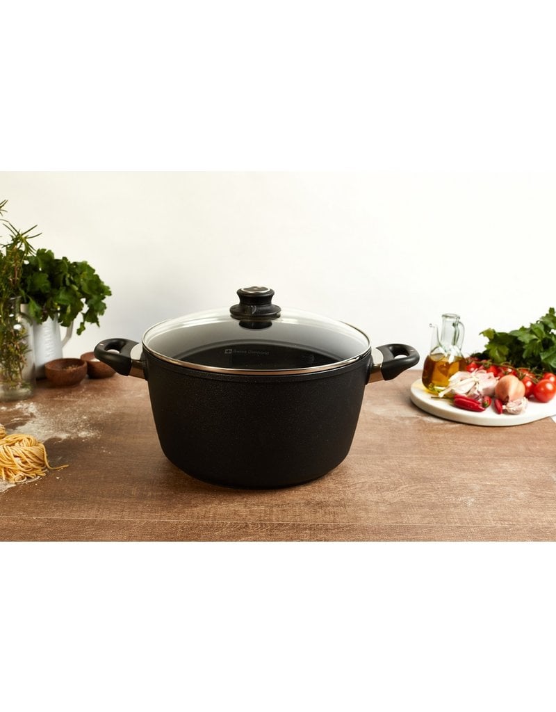 Swiss Diamond XD Induction Stock Pot with Lid 8.5 QT