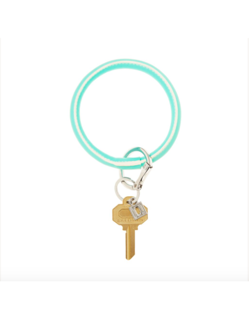 large brass o ring keychain