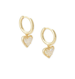 Kendra Scott Ari Heart Huggie Earring - Drusy