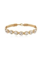 Ronaldo Designer Jewelry Dawn Bracelet - Gold with White Topaz