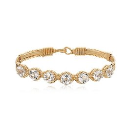 Ronaldo Designer Jewelry Dawn Bracelet - Gold with White Topaz