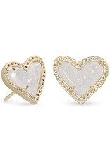 Kendra Scott Ari Heart Stud Earring - Drusy